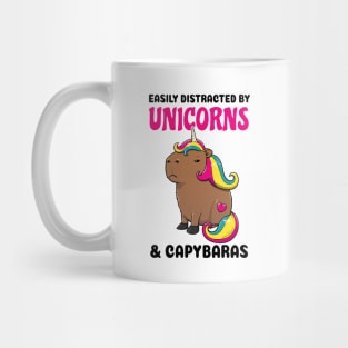 Easily Distracted by Unicorns and Capybaras Mug